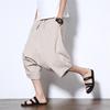 Letnie nowe męskie spodenki na co dzień modne spodnie Herem bawełniane lniane spodnie joggery męskie spodnie dresowe w stylu Vintage w stylu chińskim