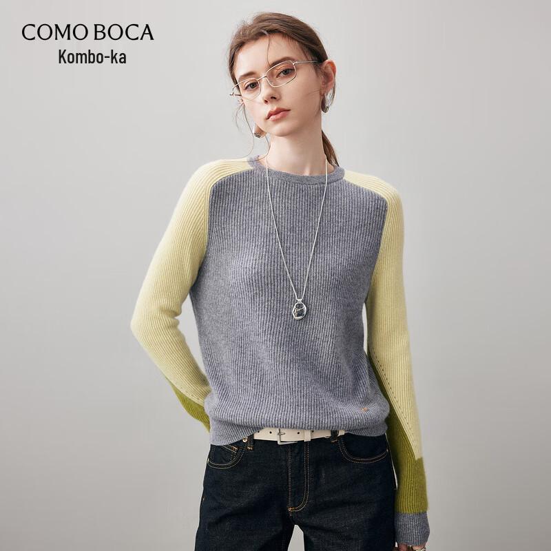 

Women s Color Block Cashmere Sweater L