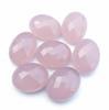 Natural Pink Lavender Chalcedony Oval Gemstones with Checkerboard Facets