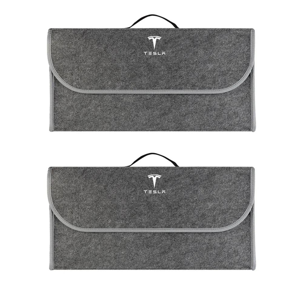 Car Sticker Tesla 1/2Pcs Car Accessories Trunk Storage Bags Travel Organizer Box For Tesla Model 3 Model Y S X 2017-2023 SpaceX