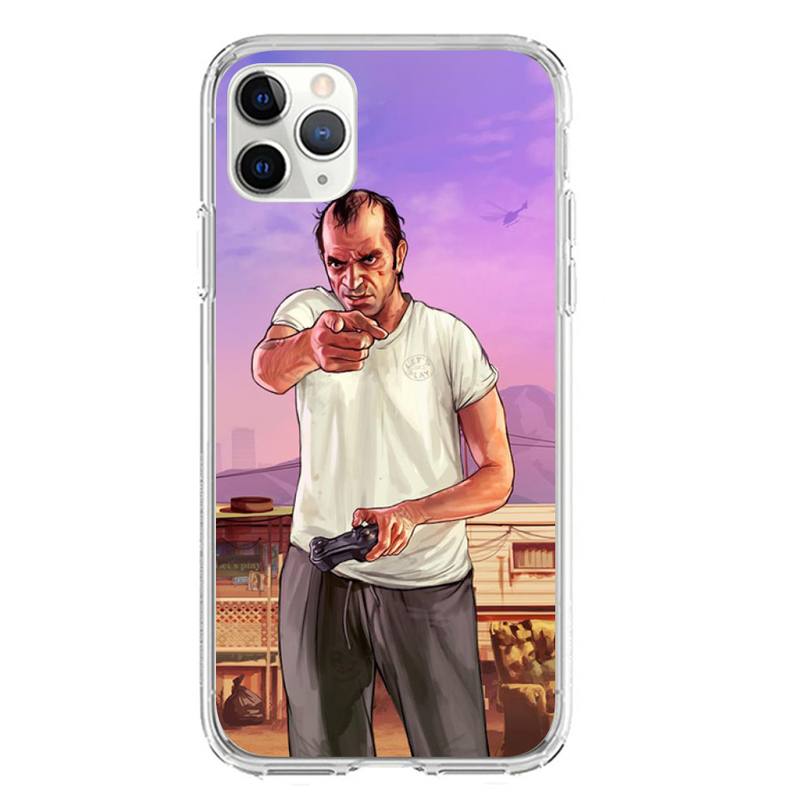 Game GTA V Phone Case For Iphone 7 8 Plus X Xs Max Xr 11 12 13 Mini Pro Original 