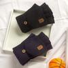 Screen Touch Half Finger Gloves for Students Knitting Thick Warm Gloves Winter Autumn Cuff Gloves Indoor Hand Warmers