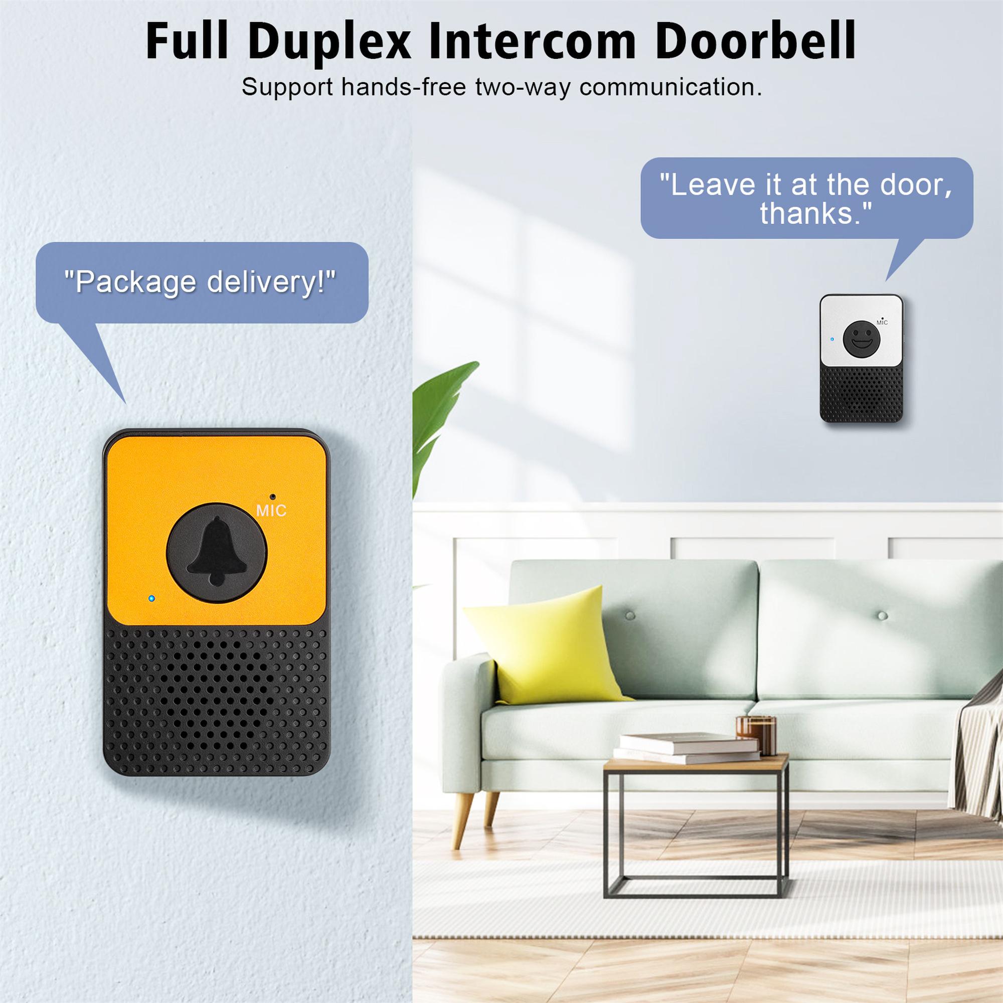 

D30 Wireless Voice Intercom Doorbell Volume Adjustable Two Way Talk Door Bell A