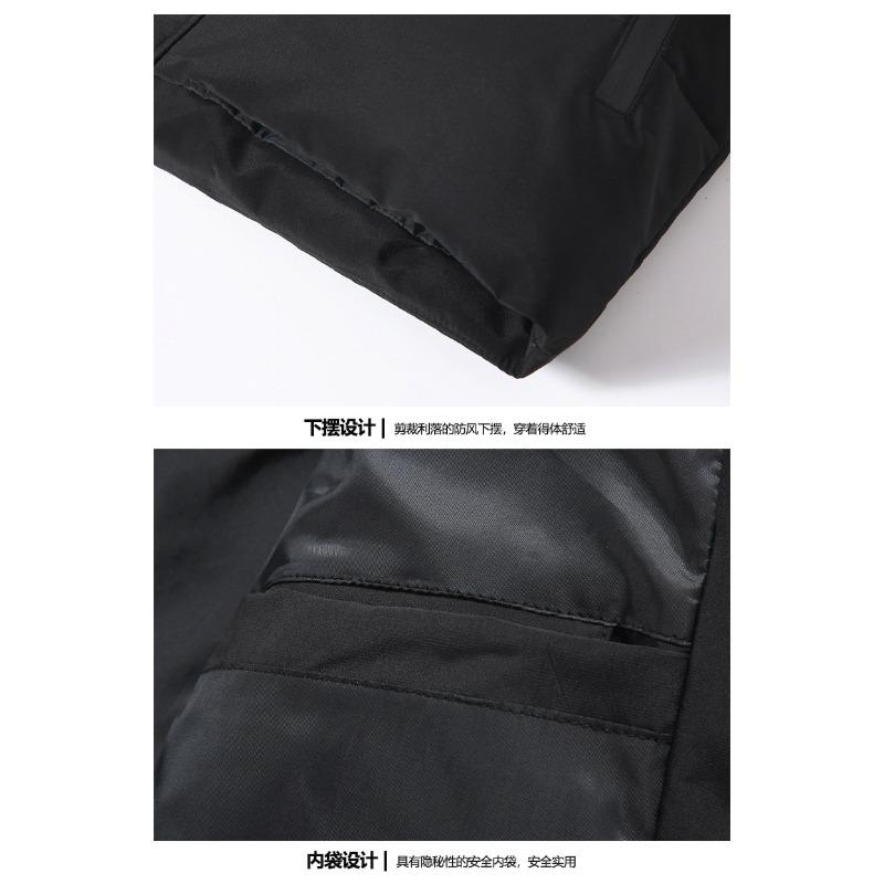 2025 Winter New Down Jacket Men's Fleece Thickened Warm Mid-length Trendy Plus-size Men