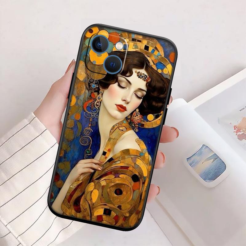 QE14 Gustav Klimt Phone Case for Samsung Galaxy A11 A12 A13 A15 A52S A53 A55 A56 A70 A71 A72 A73 F06 F16 F56 S10 Plus S10e