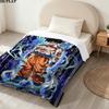 1PC Son Goku Patterned Flannel Blanket Suitable For All Seasons For Home Decor Warmth And Comfort Gifts Holiday Present