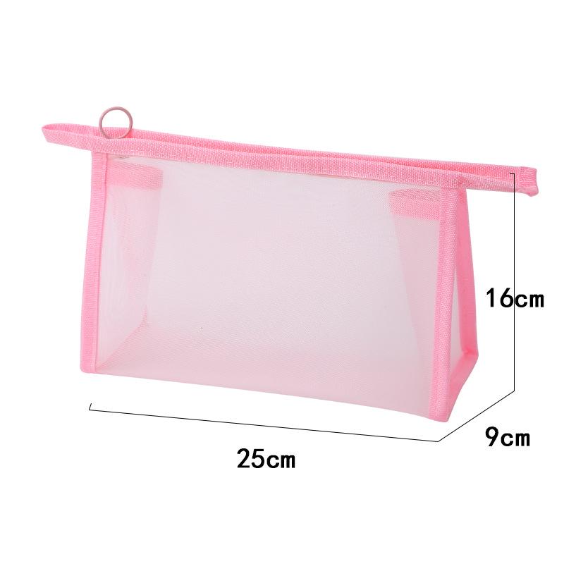 Small Portable Nylon Mesh Makeup Bag with Custom Logo