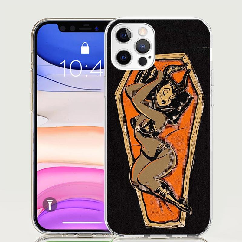 Sexy Halloween Beauty Girls Phone Case for Apple iPhone 17 Air 16 15 Plus 14 + 13 Mini 12 11 Pro Max 7 8 SE 16Max Soft Shell Cov