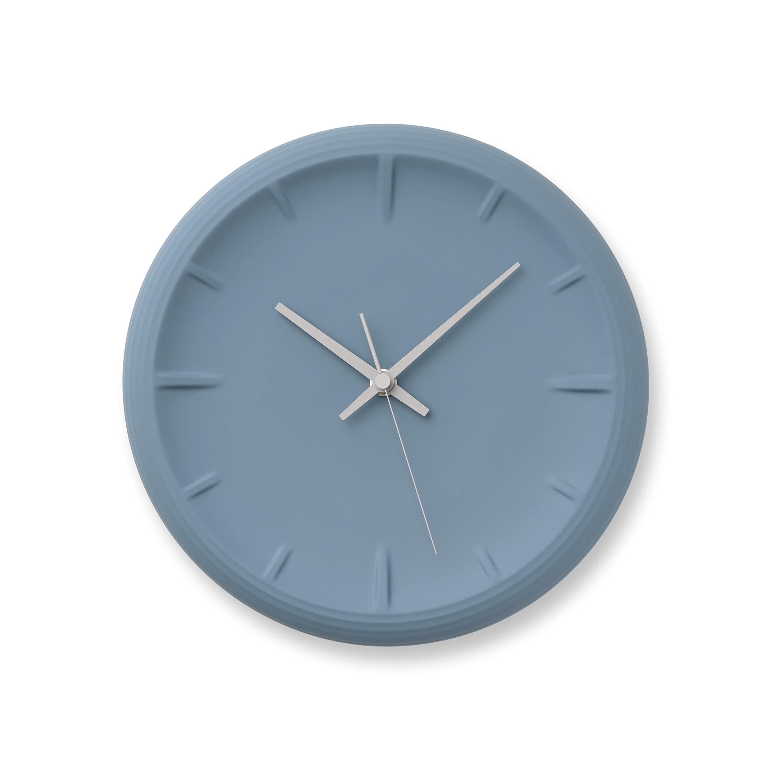 

Lemnos Analog Wall Clock, Porcelain, Blue, Relief, RF22-06 BL, Diameter 274mm x 40mm