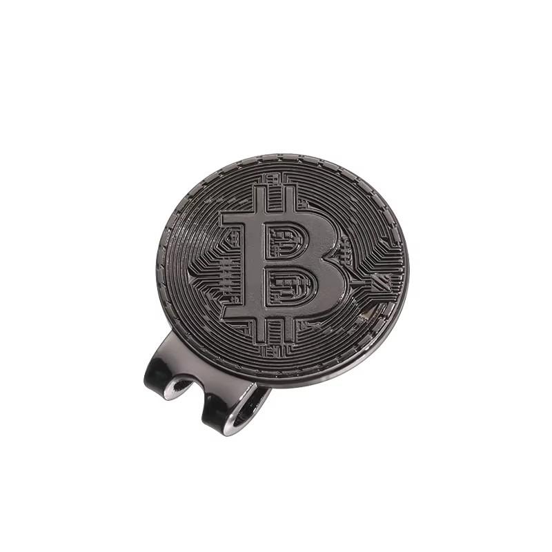 Hat Clip Ball Marker Creative Bitcoin Shaped Magnetic Golf Mark Fashion Golf Accessories Jewelry Gifts For Golfers Friends