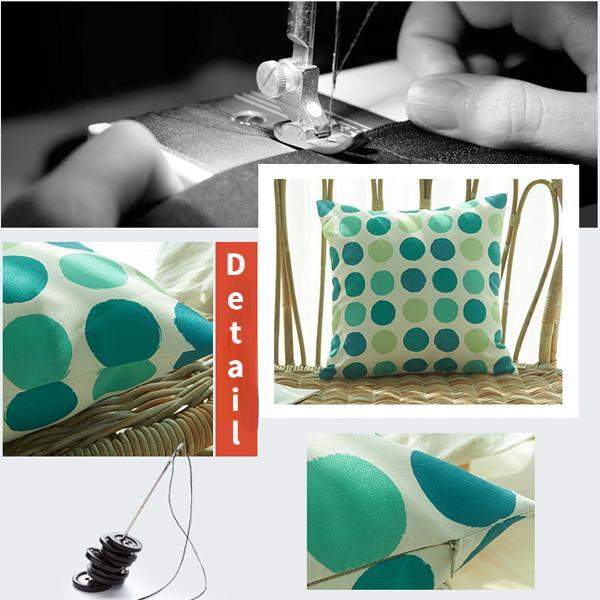 Double Sided Waterproof Printing Pillowcase Fresh Green Leaf Dot Home Sofa Pillowcase Japanese Cushion Cover