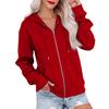Felpa con cappuccio e maniche lunghe da donna, giacca felpa colorata per uso quotidiano casual