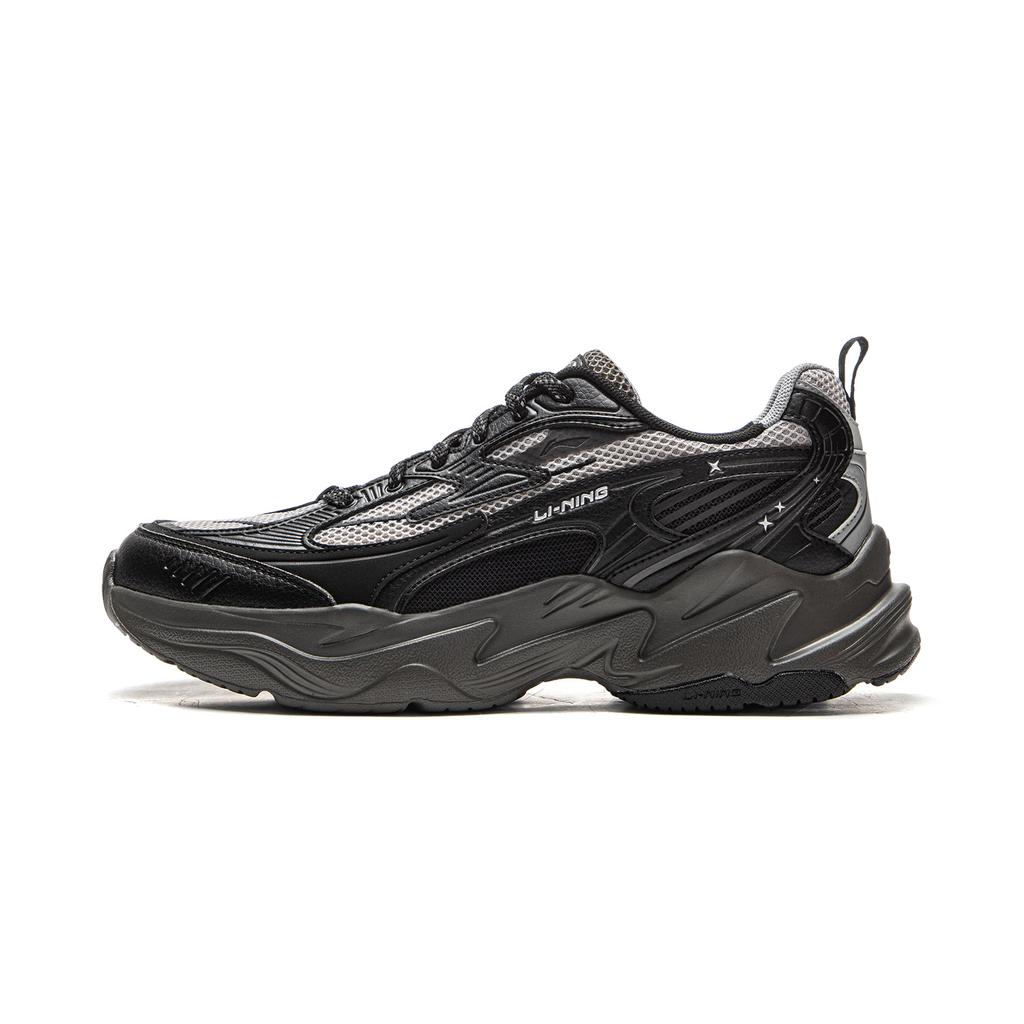 New LiNing Meteor Cushioning, Slip Resistant, Abrasion Resistant Support Low Top Casual Shoes Men's Black AGCV357-3