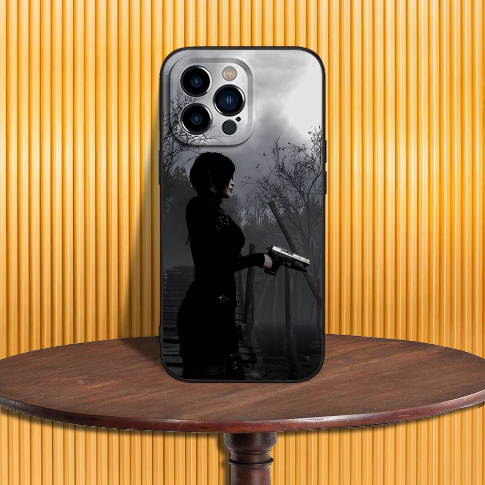 Ada Wong R-Resident E-Evil Phone Case For iPhone 17,16,15,14,13,12,11 Pro,Max,Plus,XR,Mini,Air,E Black Full-coverage Soft Case