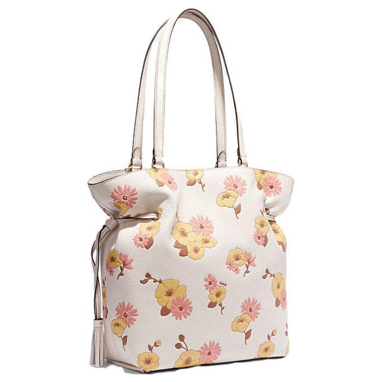 New COACH Andy Cow Leather Tote Bag, Shopping Bag, Handbag, Shoulder Bag Women's White CH549-IMCAH