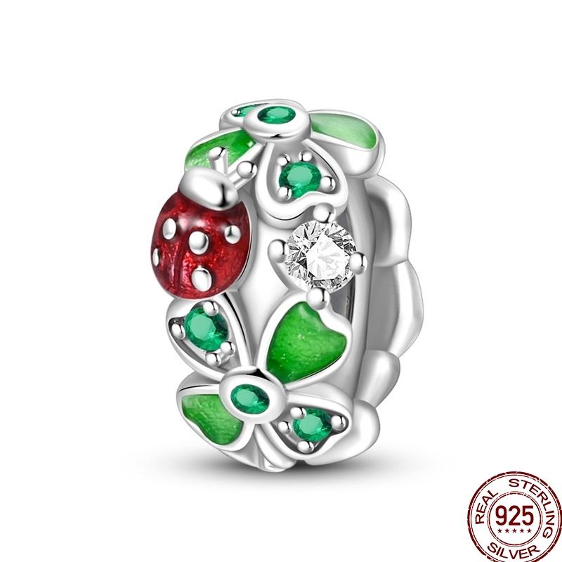 Newstering Copper Cherry Strawberry Fruit Series Charms Beads Fit 3Mm Original Bracelets Diy Birthday Jewelry Gifts