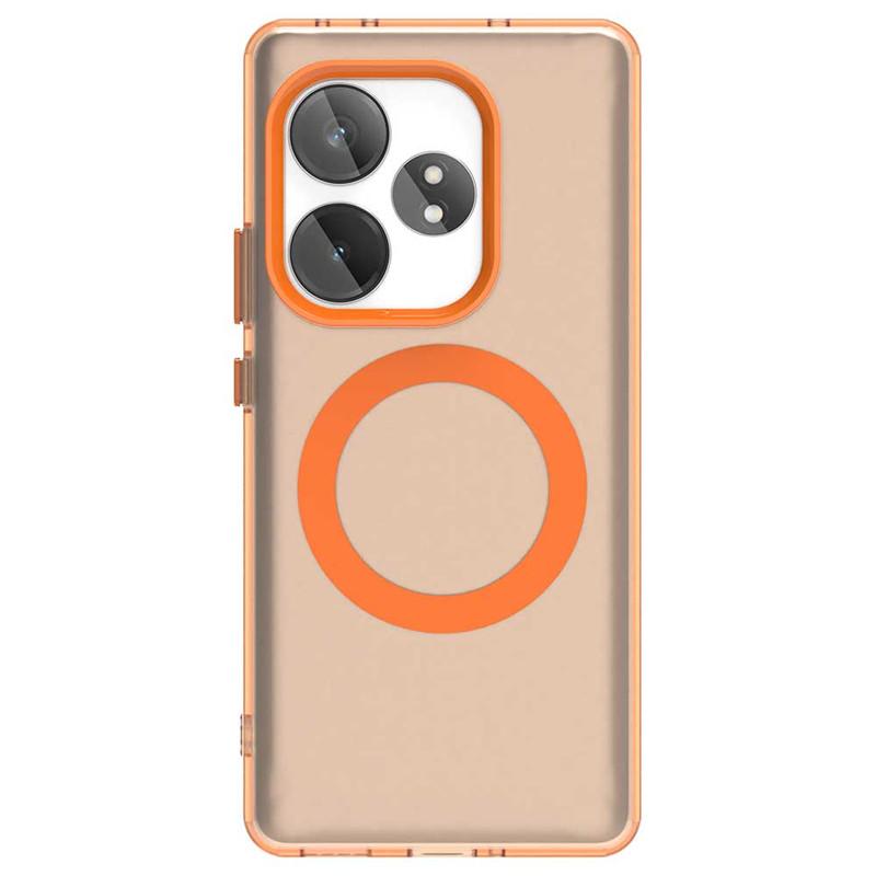 

Для Realme GT6 Global Чохол Magsafe Бездротова Зарядка Чохол Realme GT6 Global Ударостійкий Матовий ТПУ Бампер Realme GT6 Global For RealmeGT6 Global помаранчевий