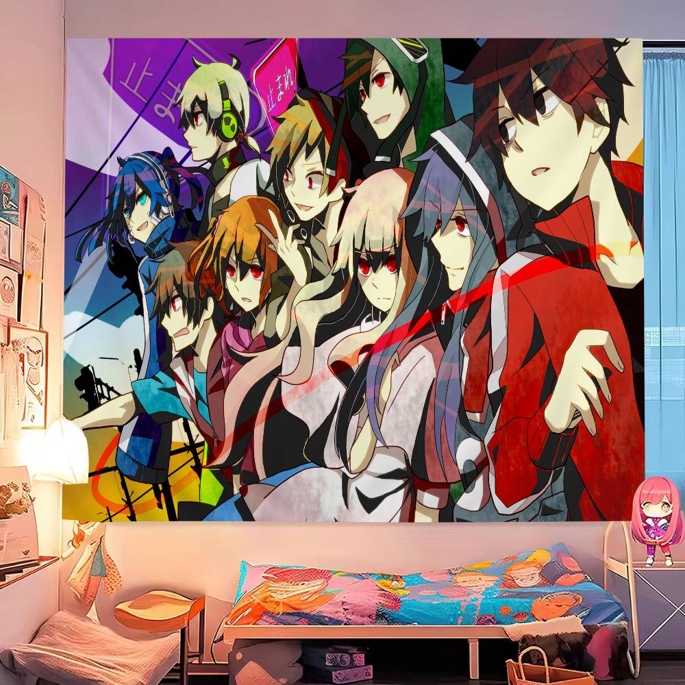 Anime Kagerou Project Cartoon Tapestry Art Science Fiction Room Home Decor Wall Hanging Sheets