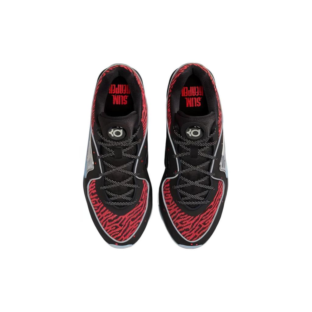 Nike KD 16 EP Slim Reaper Herren-Sneakers Schwarz Metallic-Silber Leuchtendes Karmesinrot DV2916-004