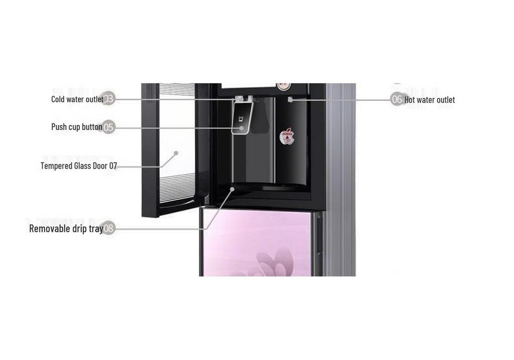 Household Smart Vertical Water Dispenser with Night Light for Hot & Cold Water - Refrigeration & Heating Dual-Use, In Stock with Fast Shipping