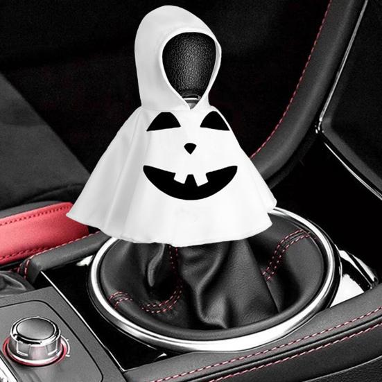 1/6Pcs Halloween Ghost Hoodie Goose Outfits Car Gear Shift Cover Decoration Garden Goose Statue Clothing Auto Hooded Sweatshirt Shift Knob Protector