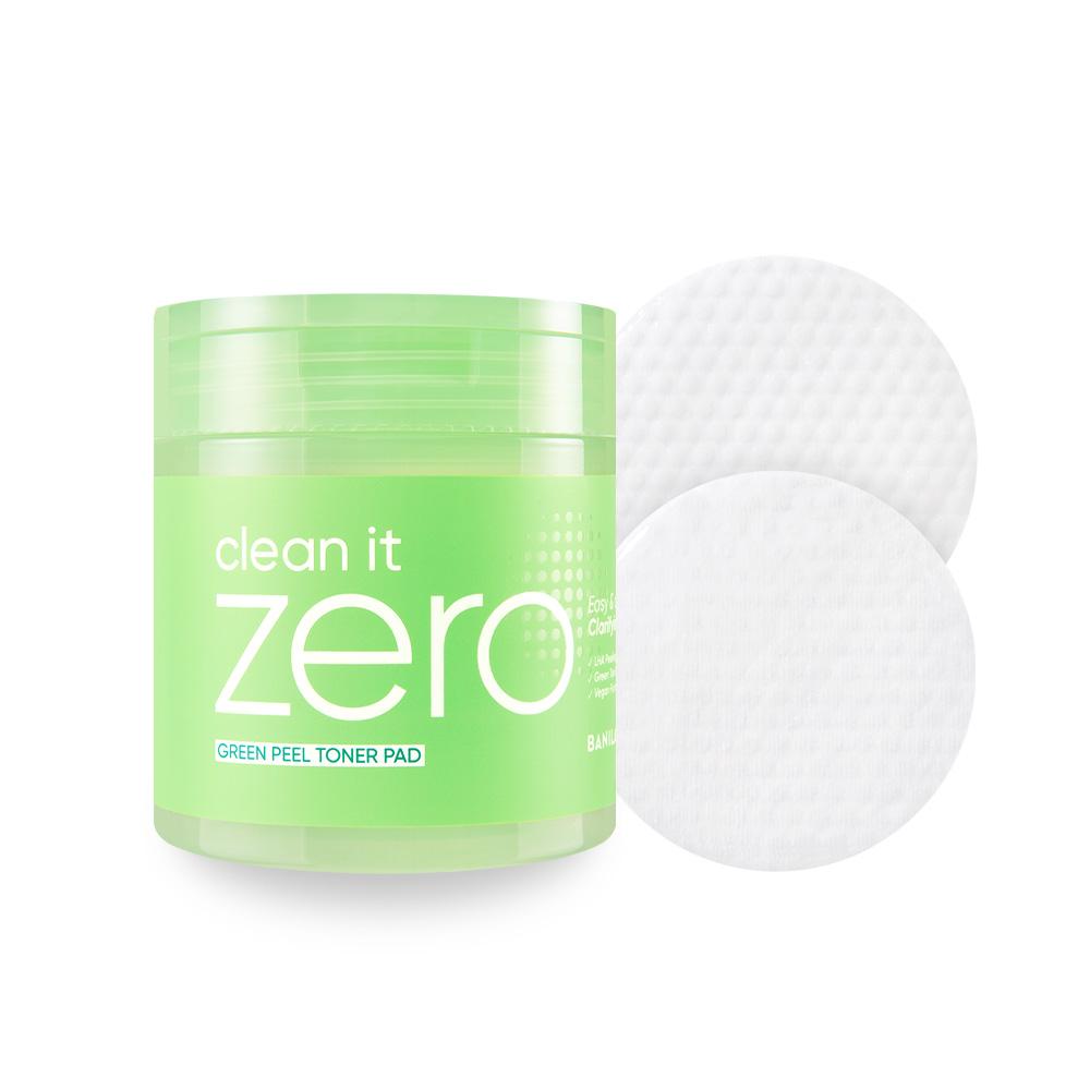 BANILA CO Clean It Zero Green Peel Toner Pad – Vegan LHA Peeling & Sebum Control, Korean