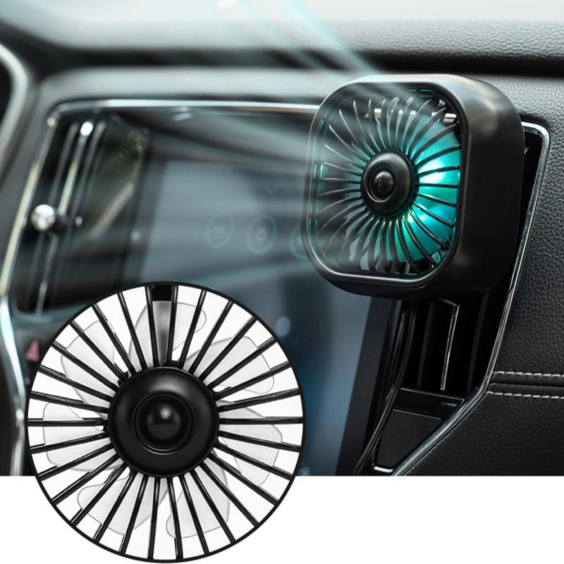 1 Piece 3 Speed Car Air Outlet Fan Usb Cooling Fan With Color Changing Light Car Rear Seat Heat Dissipation Car Accessories
