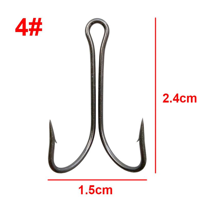 100pcs 9908 High Carbon Steel Double Fishing Hooks Small Fly Tying Double Fishing Hook For Jig Size 1 2 4 6 8 1/0 2/0 3/0 4/0