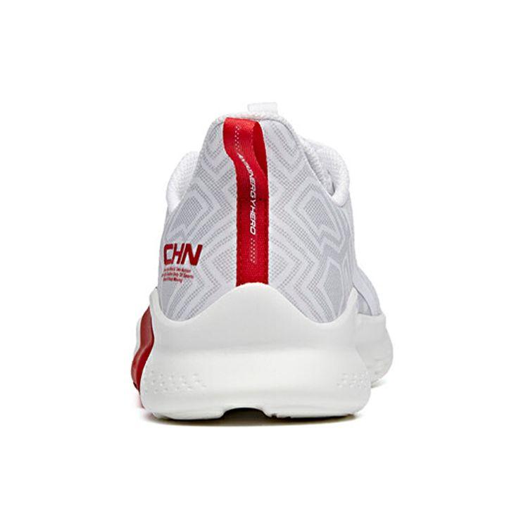 Anta Training Series Shock Absorbing Non-Slip Low Top Training Shoes Men Sneakers White Red 112027786-1