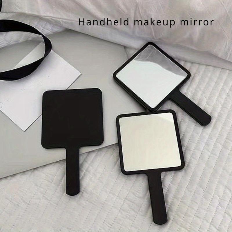 Portable Travel Makeup Mirror with Handle - Polished Plastic Frame, Dresser Mount, Unscented, Cartoon Theme - Perfect Gift for W