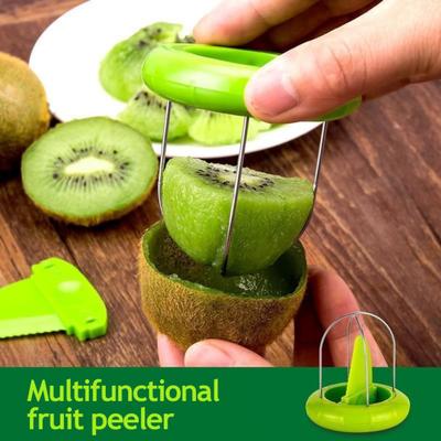 Fruchtschäler Müheloses Kiwi-Fruchtschalenentferner-Werkzeug mit Edelstahlklinge Ergonomischer Griff Multifunktionales Küchengerät