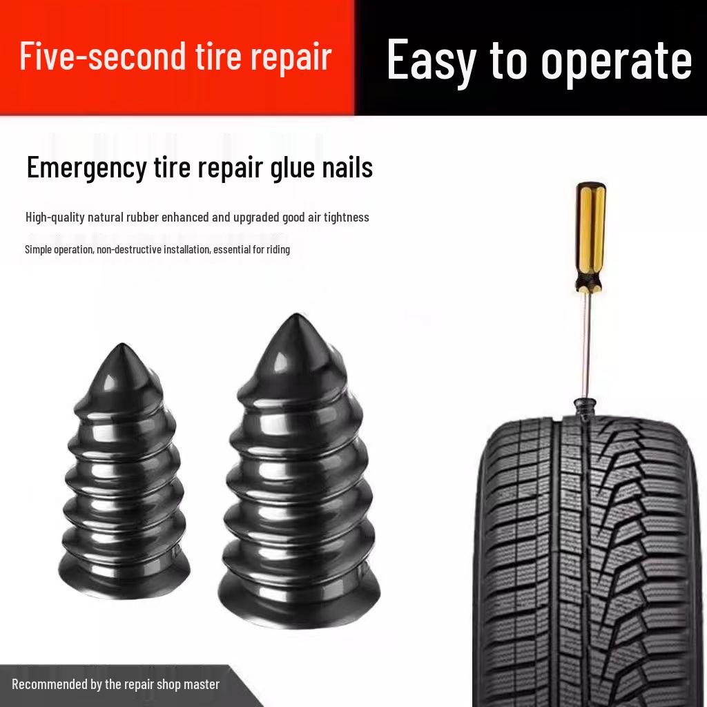 Electric Vehicle Tire Repair Kit: Mushroom Nail Glue for Motorcycle & Car Vacuum Tire Punctures