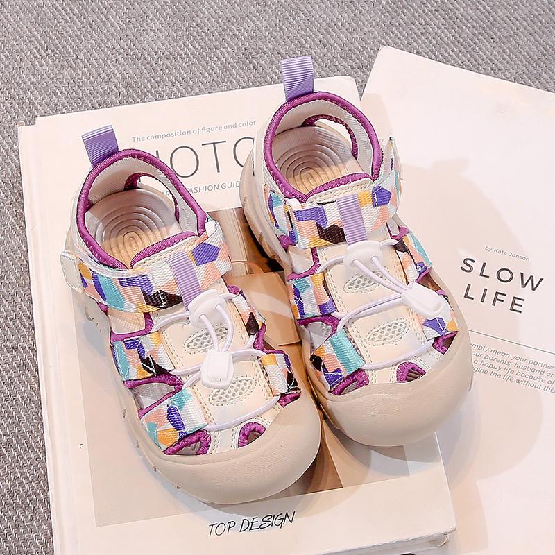 Kids Beach Shoes Toes Capped Camouflage Children Sandals Non-slip Hollowed-out 2025 Summer New Boys Girls Fashion Casual Shoes