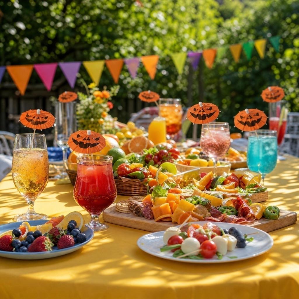 Cocktail Umbrellas 100 Count - Drink Umbrellas for Party Decorations, Appetizers, Drinks, Pool Party Supplies, Summer and Halloween