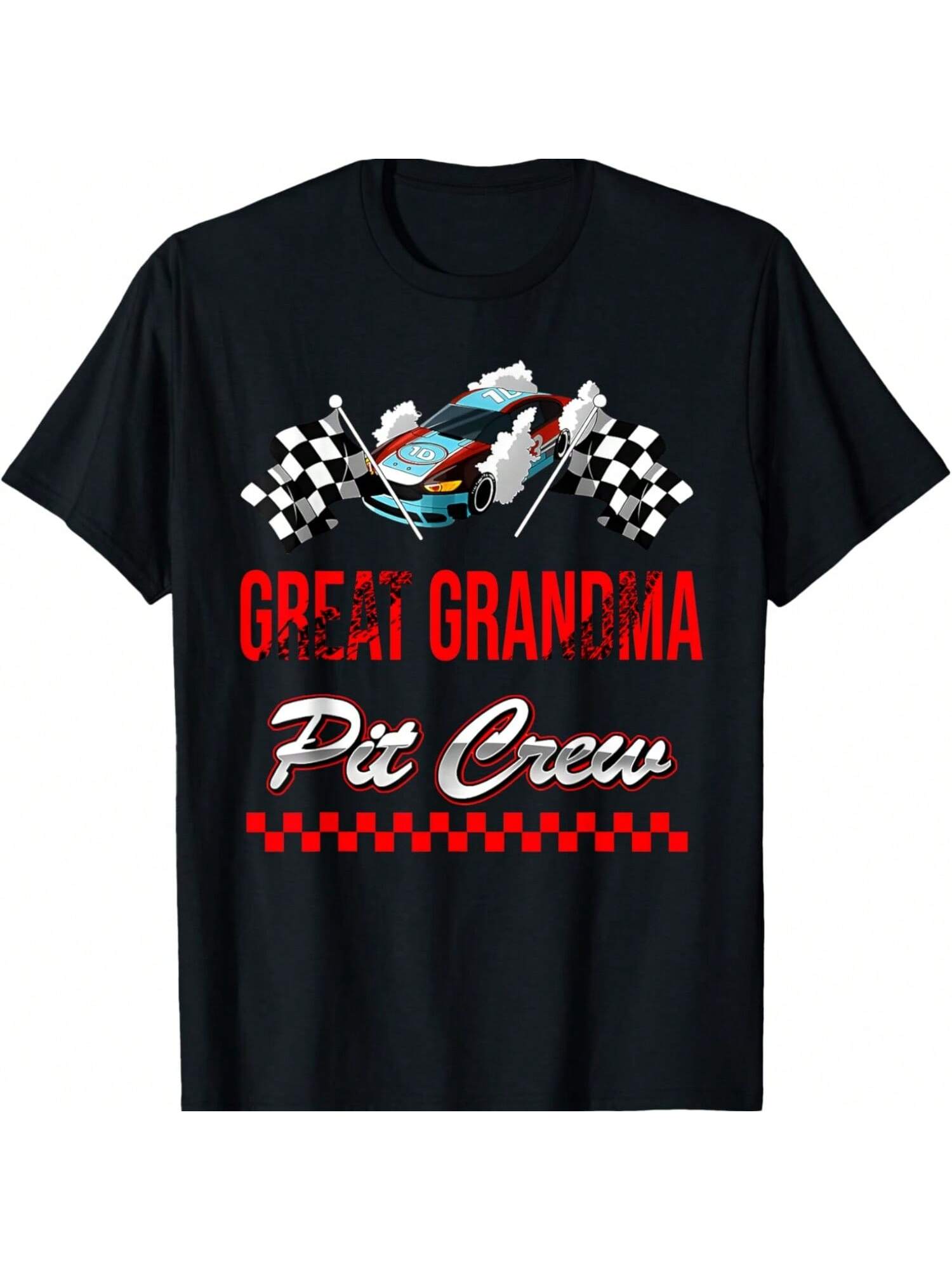 Race Car Birthday Party Racing Family Great Grandma Pit Crew T-Shirt S разноцветный