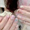 Handmade Wearable Cute Graffiti Nail Art - Short and Stylish for Students