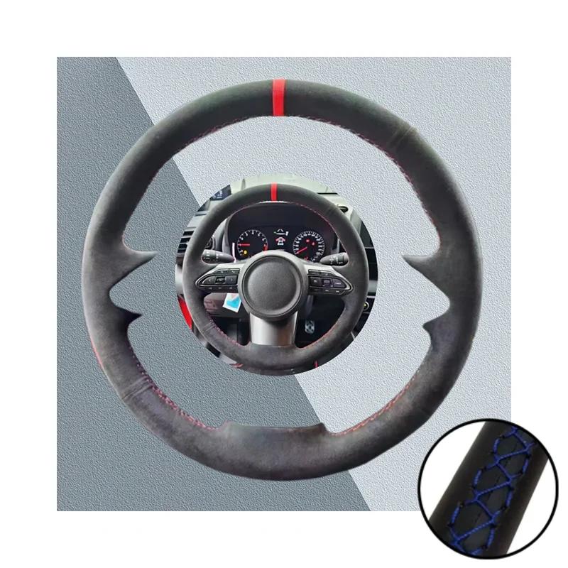 Car Steering Wheel Cover For Toyota Yaris GR    Suede Leather Non-Slip And Soft Car Interior Accessories