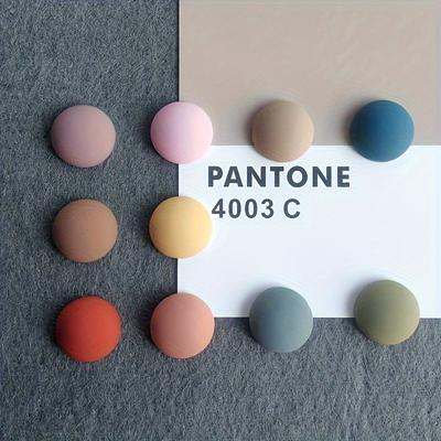 10pcs Cute Kawaii Fridge Magnets - Decorative Oval Plastic Magnets In 10 Colors (Red, Pink, Beige, Light Blue, Dark Blue, Green