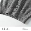ELLE Women's Vintage Heathered Merino Wool Cardigan