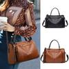 Yogodlns Retro-Umhängetasche für Damen mit großer Kapazität, weiches PU-Leder, lässige Boston-Design-Umhängetasche