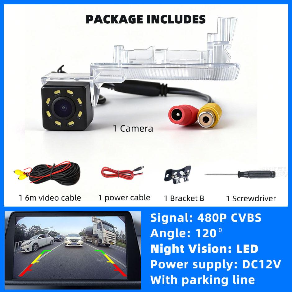 

HD Rear View Backup Camera Reverse License Plate Light Parking Safety Night Vision Fits Skoda Kodiaq Superb for VW New Passat