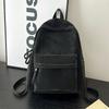 Minimalist Faux Leather Backpack Casual Daily Use Backpack for Women Simple Design Ideal for School Commute Travel and Everyday Outings No Pendant