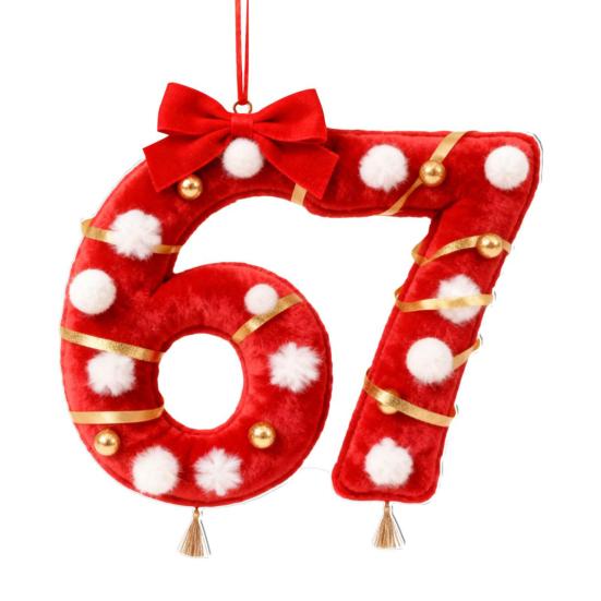 

67 Смішні Різдвяні Прикраси 2025 Ручна Робота Прикраса Санта Клауса Шість Сім Мем Декор Дзеркало Заднього Виду Святковий Подарунок Декор K