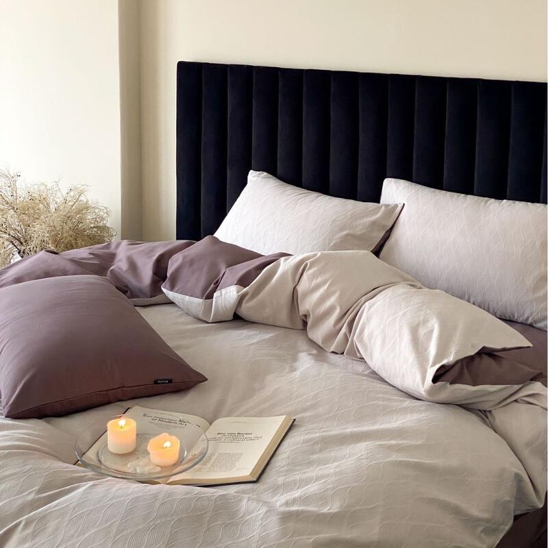 OEING Velvet Cotton 4-Piece Bedding Set
