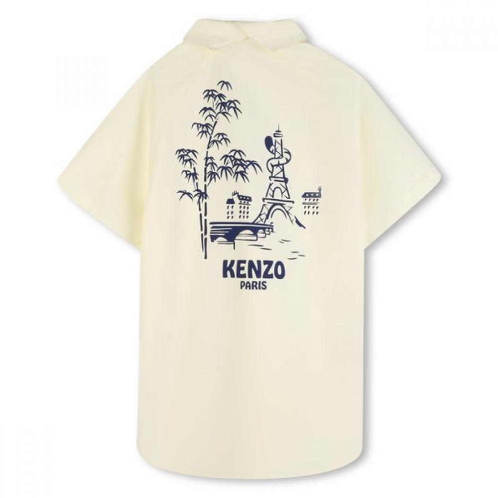 Kenzo Kids 3 12 Years Garden Logo Collar Dress  26ss Z265ago212 