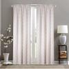 Nordic Finished Curtains Solid Color Geometric Embroidery Piercing Rod Curtains Solid Color Blackout Curtains