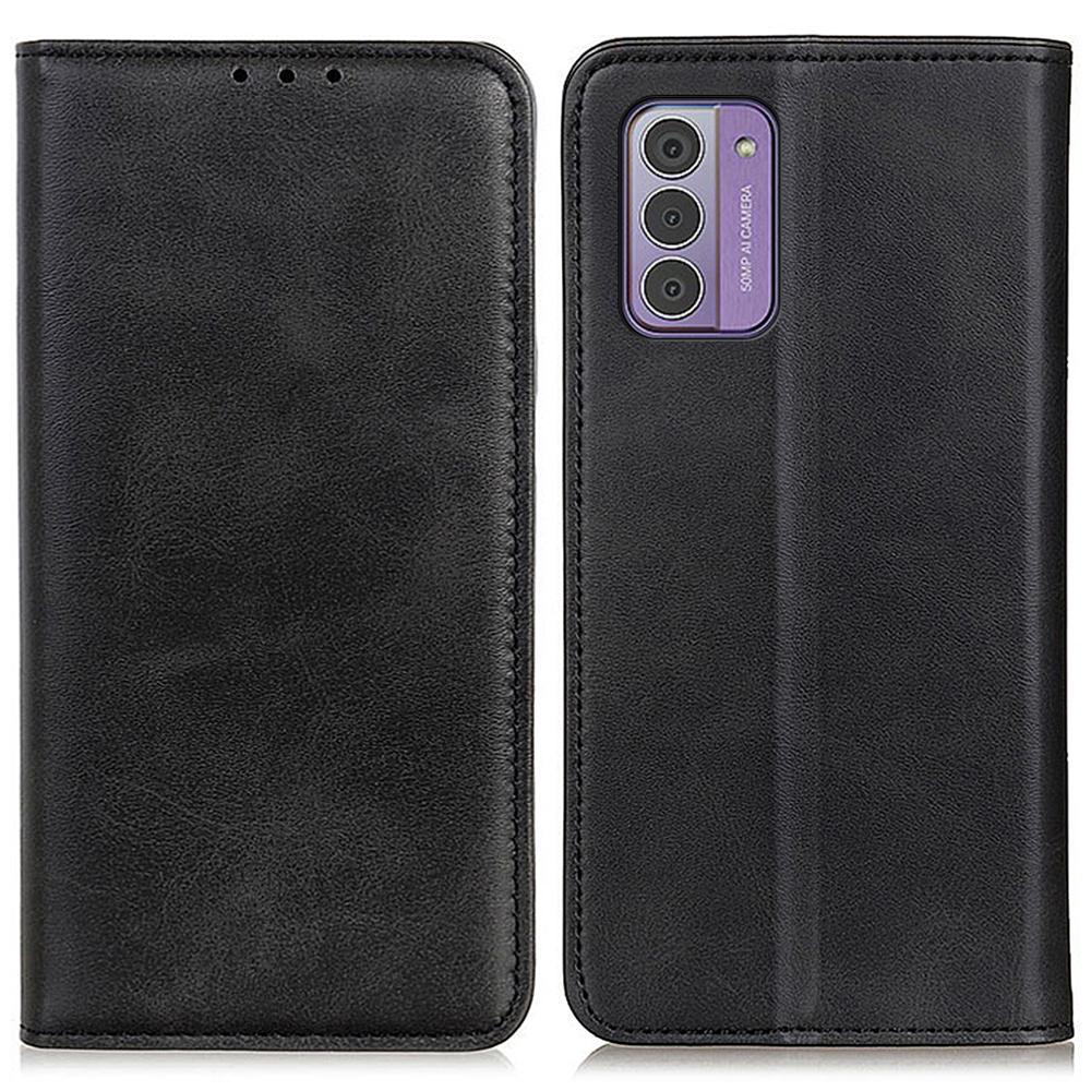 

Чехол для телефона из спилковой кожи для Nokia G42, противоударный, с подставкой, кошелек, защитная крышка Black