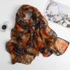 180cm Long Floral Cotton and Linen Scarf for Women, Thin and Soft, Versatile Silk Scarf for All Seasons