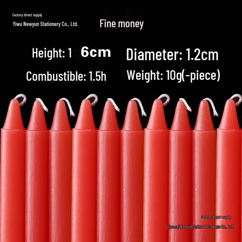 Red and White Long-Burning Smokeless & Odorless Emergency Candles for Power Outages & Disaster Prevention with Silk Flowers