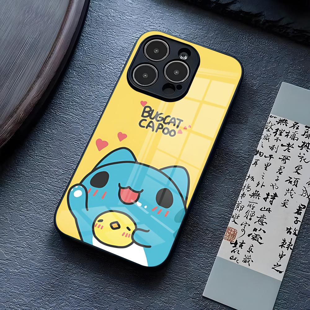 Bug Cat C-Capoo Handyhülle Für IPhone 16 Pro Max 17 14 15 Plus 13 Mini 11 12 X XR XS 8 7 Plus SE Glasabdeckung
